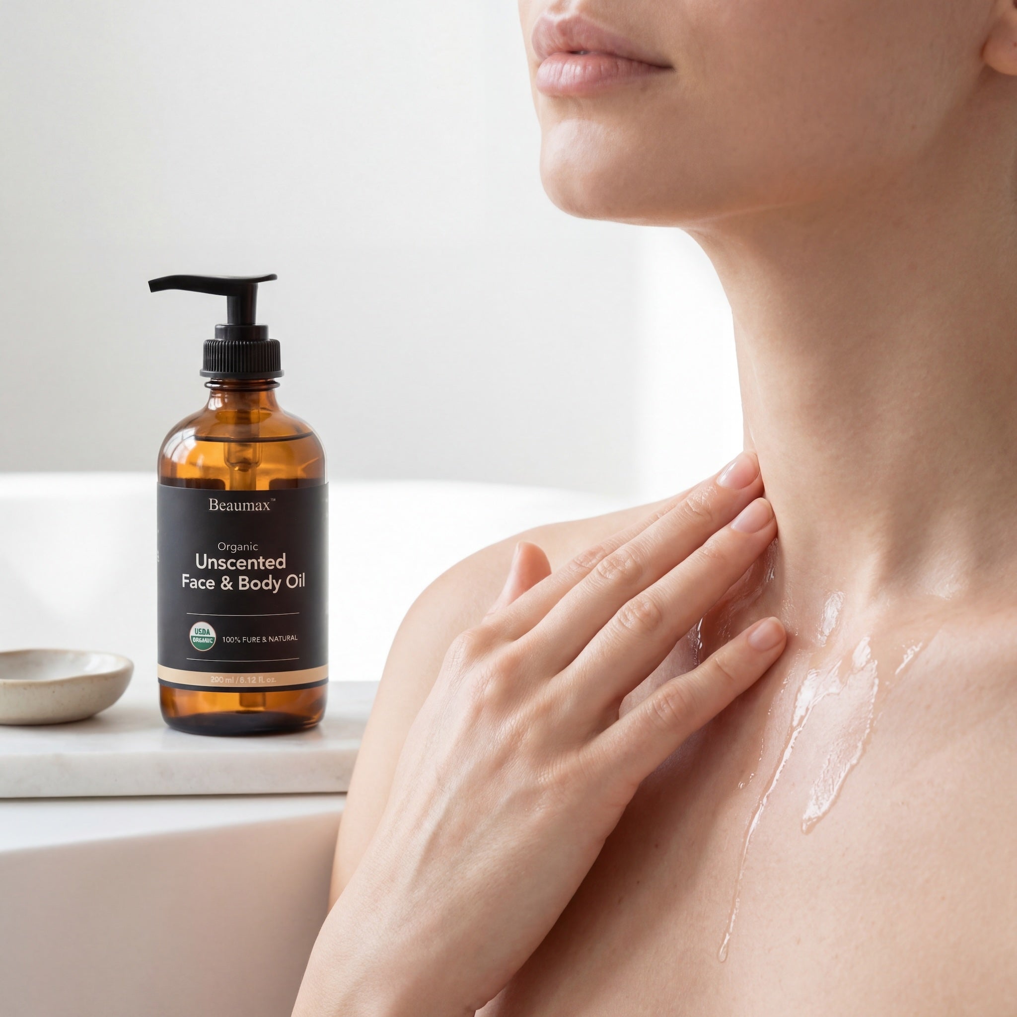 Aceite orgánico sin perfume para rostro y cuerpo 240ml / 8.12fl.oz.