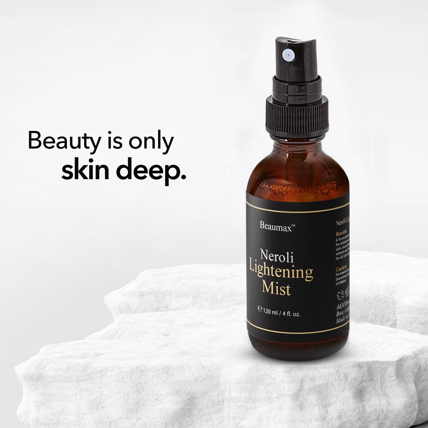 Neroli Lightening Mist Chai thủy tinh màu hổ phách 120ml / 4fl.oz