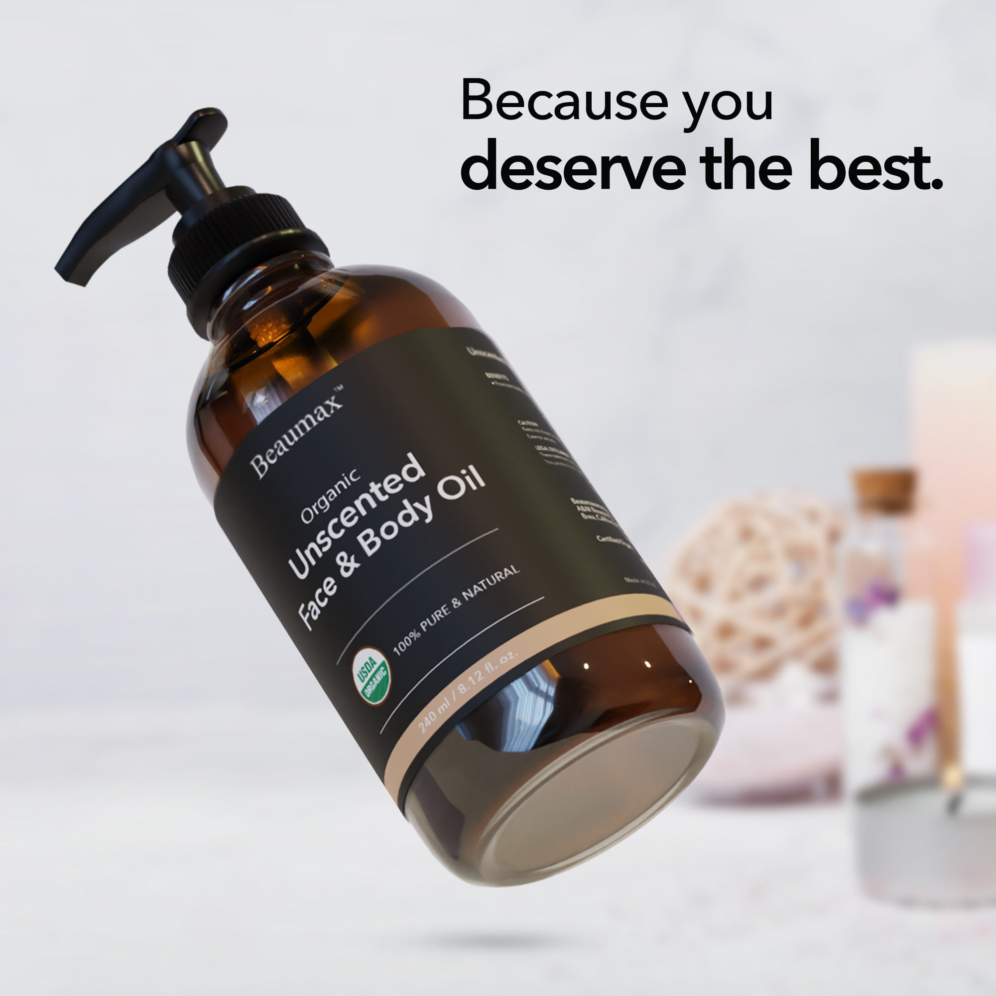 Organic Unscented Face & Body Oil