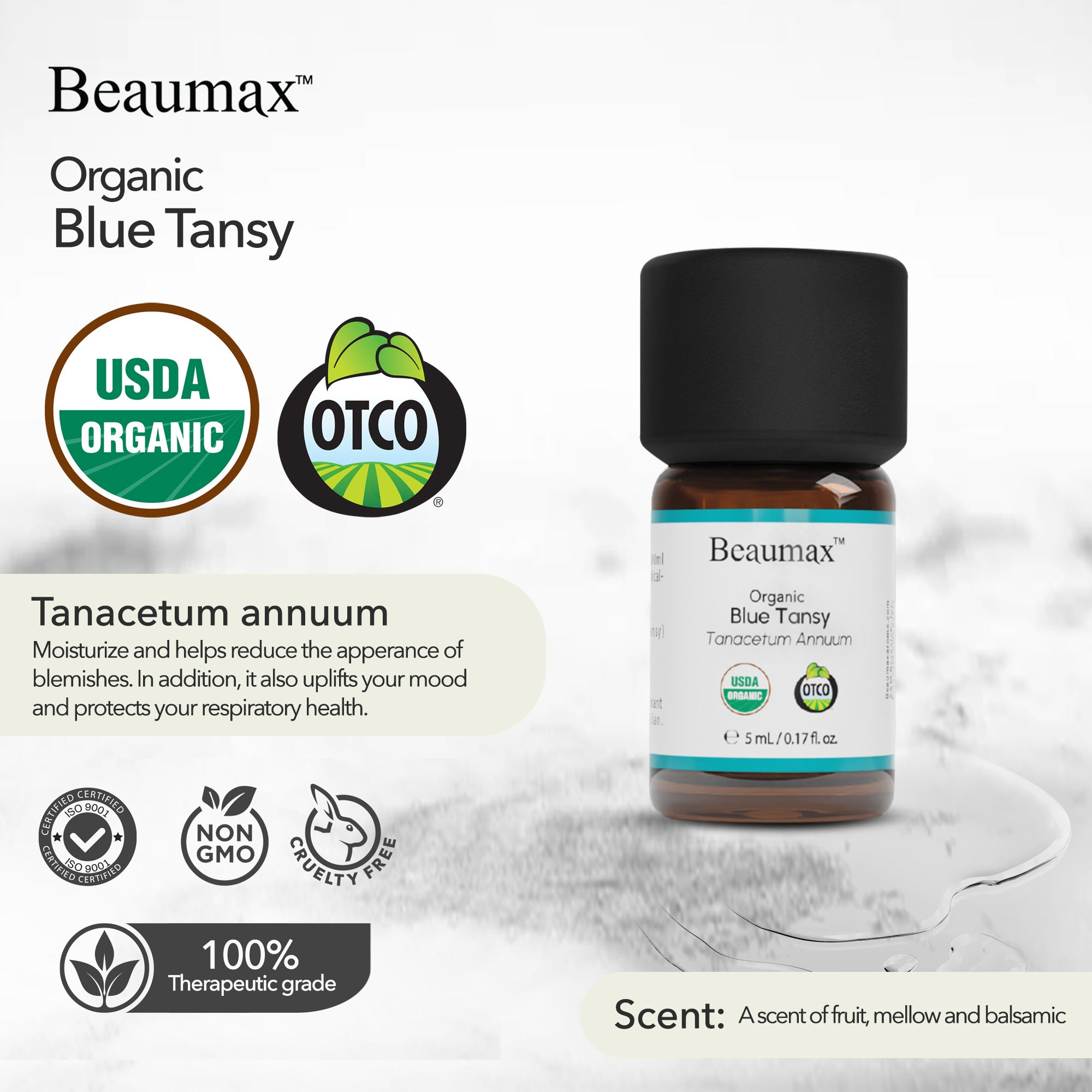 블루 탠시 유기농 에센셜 오일(Tanacetum Annuum Linnaeus) 5ml