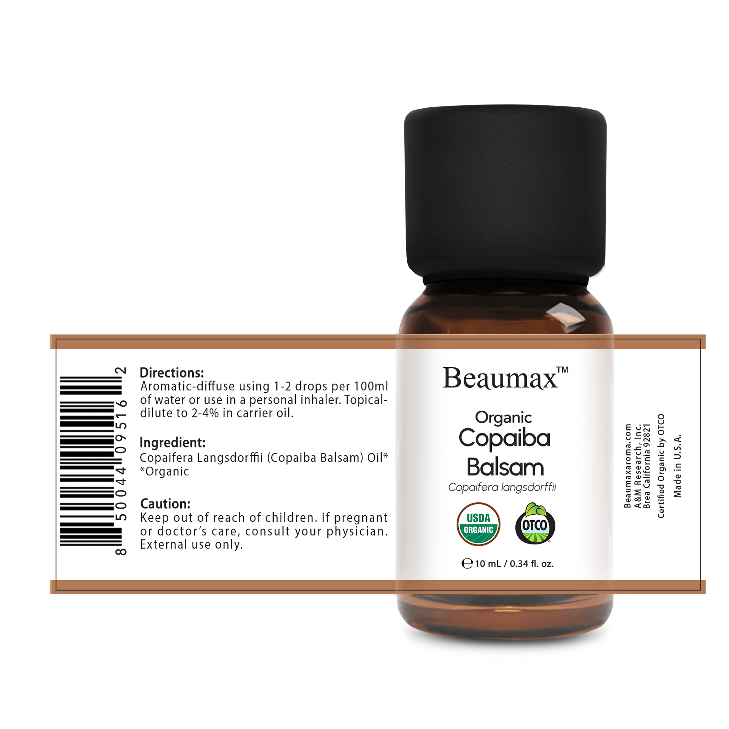 कोपाइबा बाल्सम ऑर्गेनिक एसेंशियल ऑयल (कोपाइफेरा लैंग्सडॉर्फी) 10 मि.ली