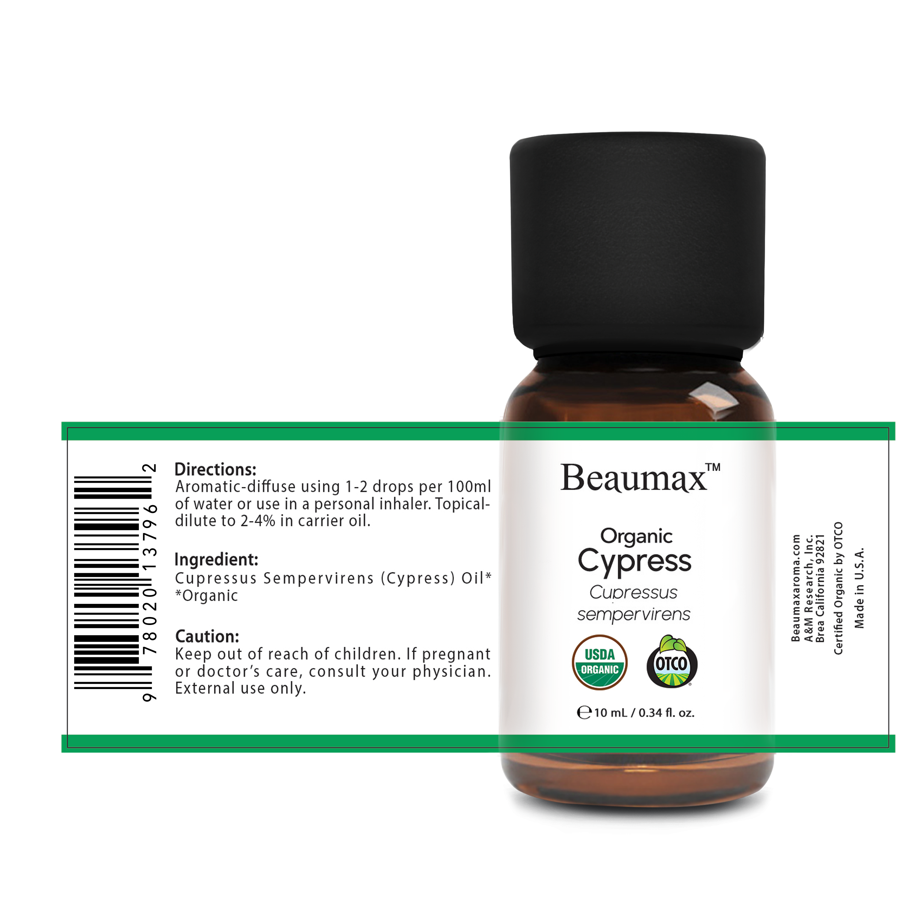 साइप्रस ऑर्गेनिक एसेंशियल ऑयल (कप्रेसस सेपरविरेन्स) 10 मि.ली