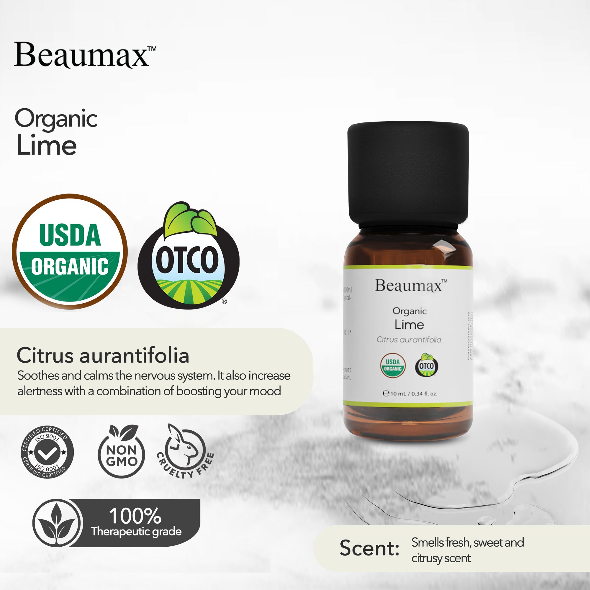 Tinh Dầu Chanh Hữu Cơ (Citrus Aurantifolia) 10ml