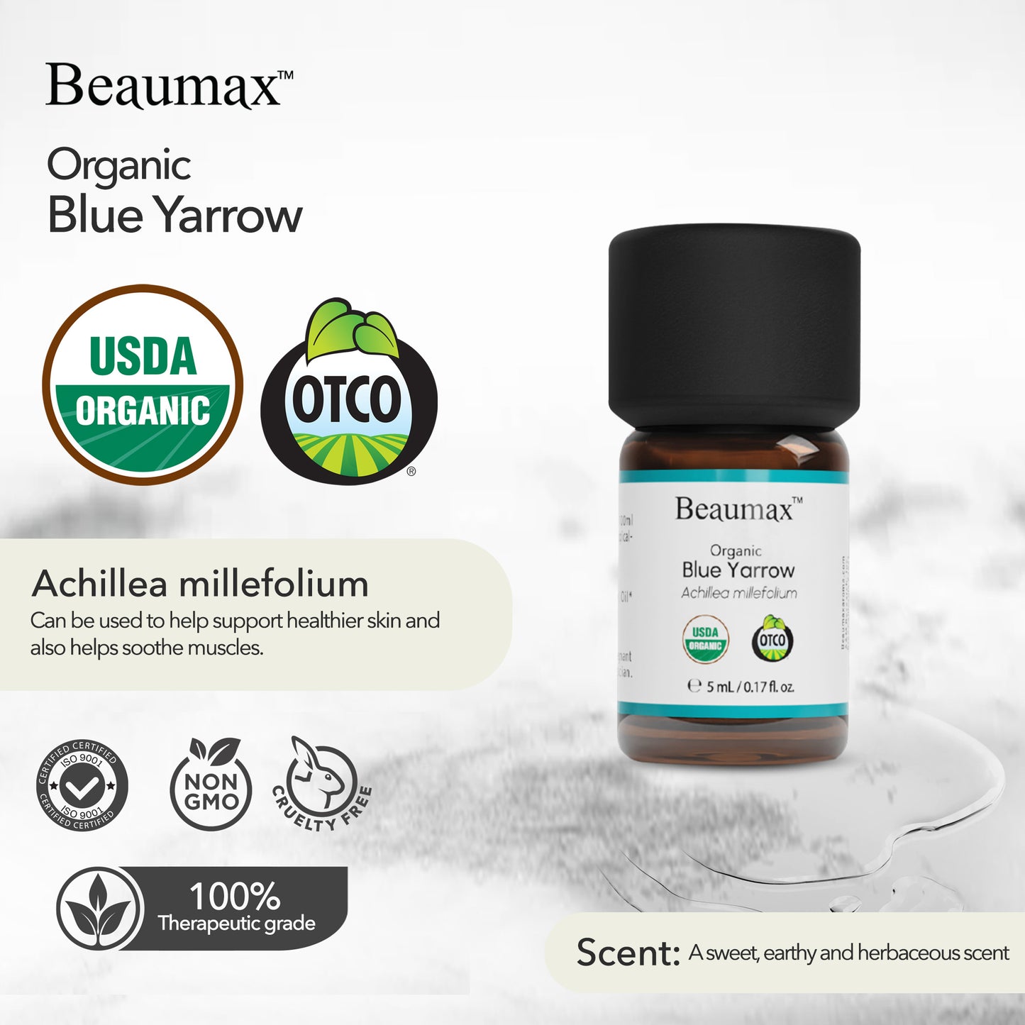 Blue Yarrow Organic Essential Oil (Achillea Millefolium) 5ml