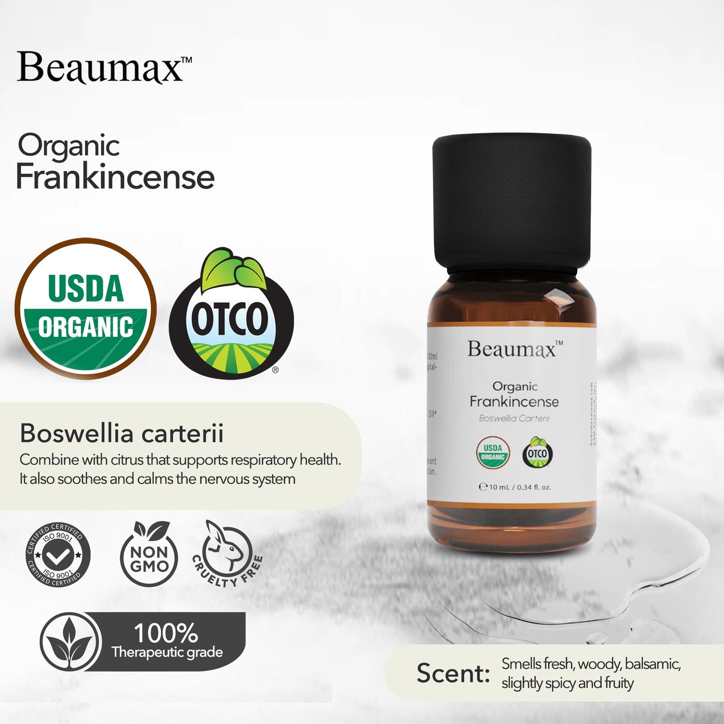 Aceite Esencial de Incienso Orgánico (Boswellia Serrata) 10ml