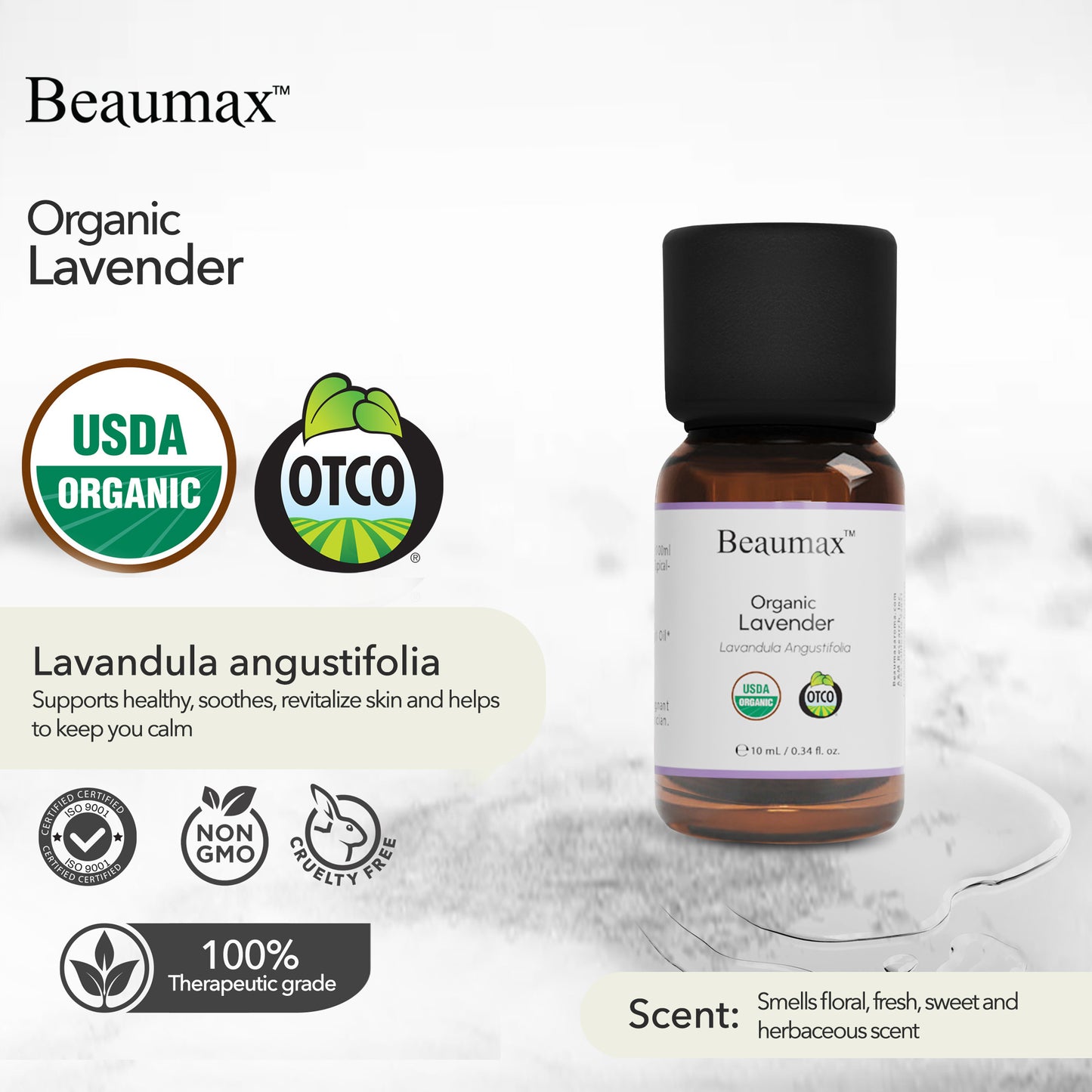 라벤더 유기농 에센셜 오일(Lavandula Angustifolia) 10ml