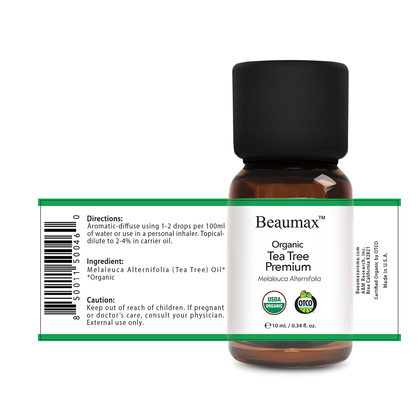 Aceite Esencial de Árbol de Té Premium Orgánico (Melaleuca Alternifolia) 10ml