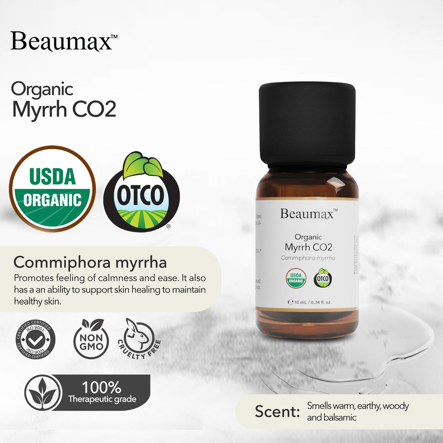 Huile Essentielle Bio Myrrhe CO2 (Commiphora Myrrha) 10 ml